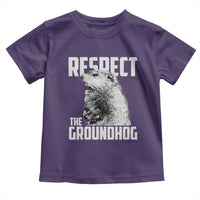 Respect The Groundhog Toddler T Shirt Funny Woodchuck Shadow Meteorlogy