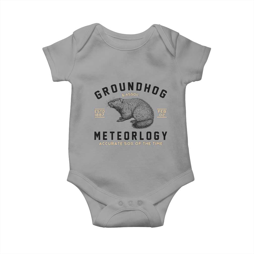 Groundhog Meteorology Baby Onesie Estd 1887 Accurate 50 Percent Of The Time Woodchuck