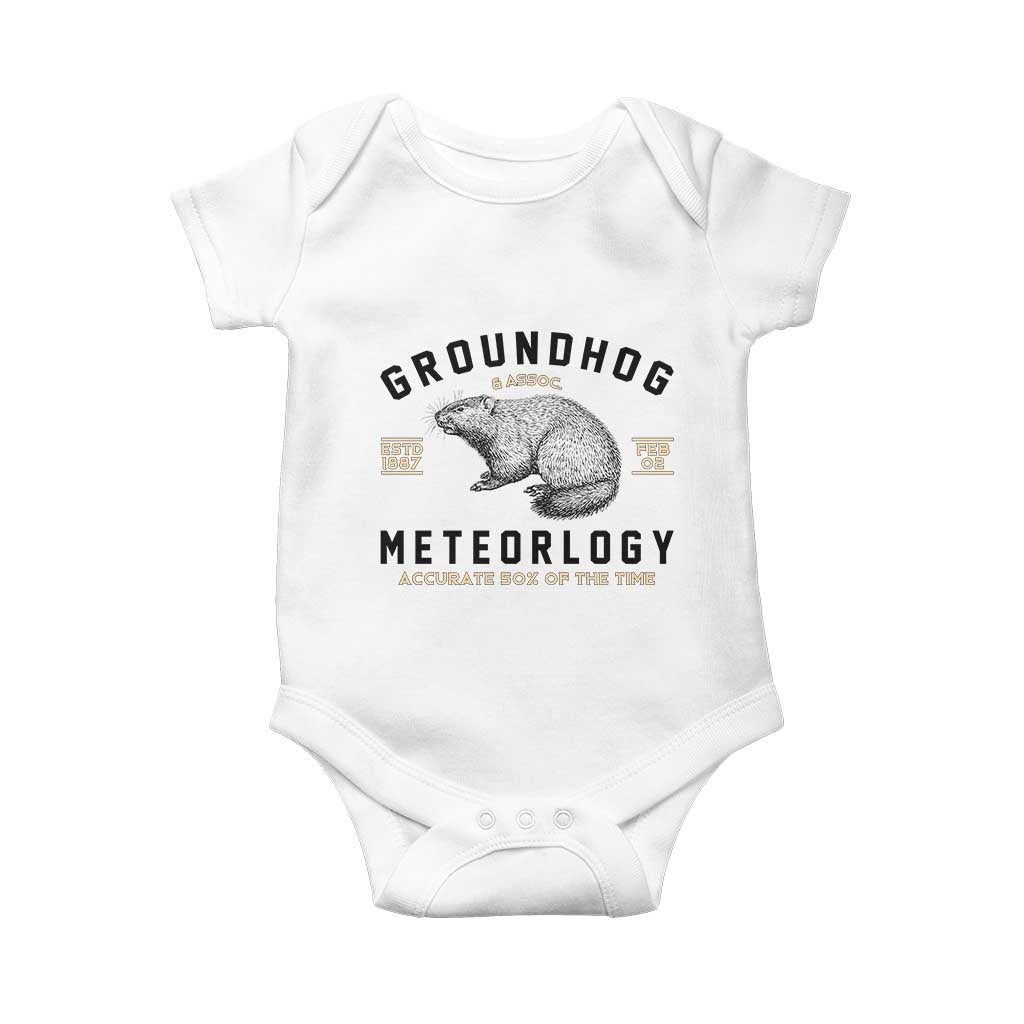 Groundhog Meteorology Baby Onesie Estd 1887 Accurate 50 Percent Of The Time Woodchuck
