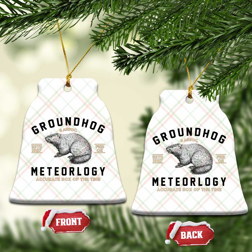 Groundhog Meteorology Ceramic Ornament Estd 1887 Accurate 50 Percent Of The Time Woodchuck - Wonder Print Shop