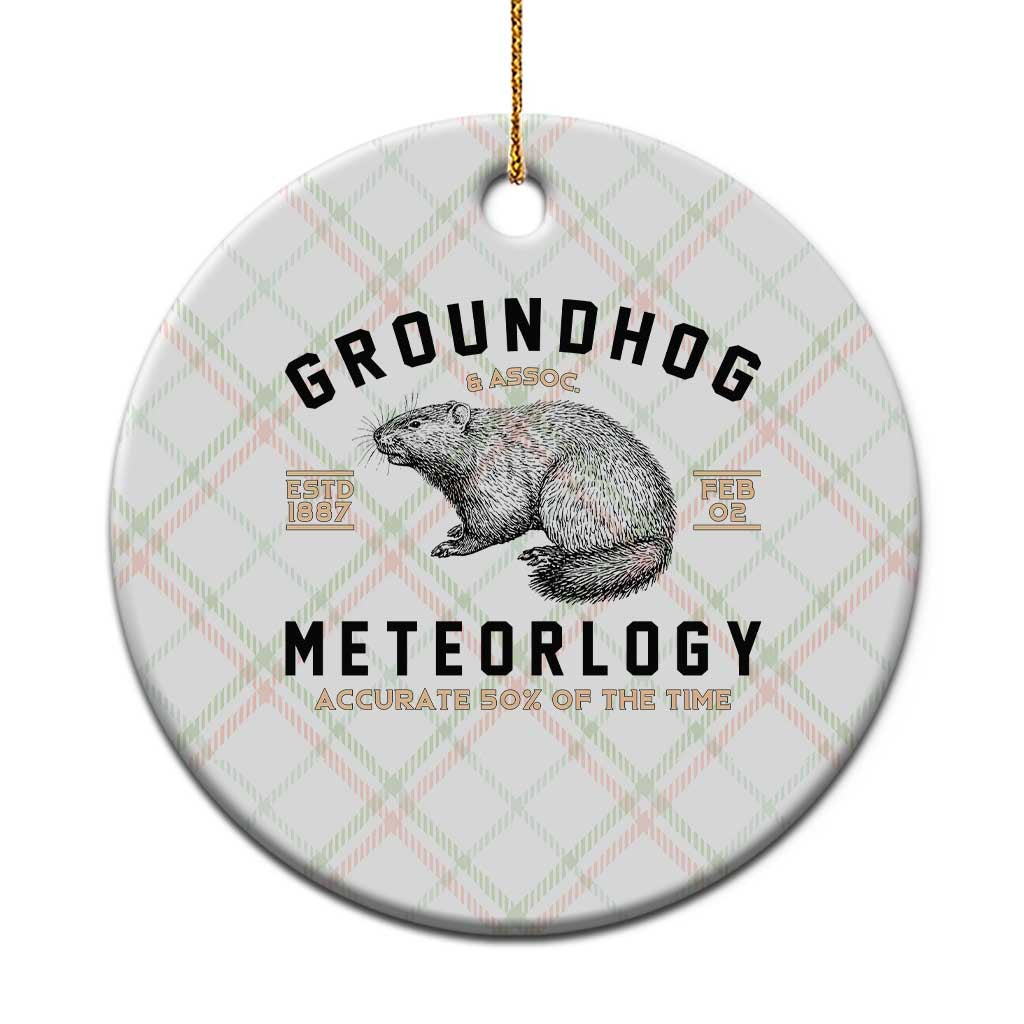 Groundhog Meteorology Ceramic Ornament Estd 1887 Accurate 50 Percent Of The Time Woodchuck - Wonder Print Shop
