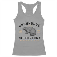 Groundhog Meteorology Racerback Tank Top Estd 1887 Accurate 50 Percent Of The Time Woodchuck