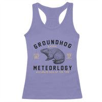 Groundhog Meteorology Racerback Tank Top Estd 1887 Accurate 50 Percent Of The Time Woodchuck
