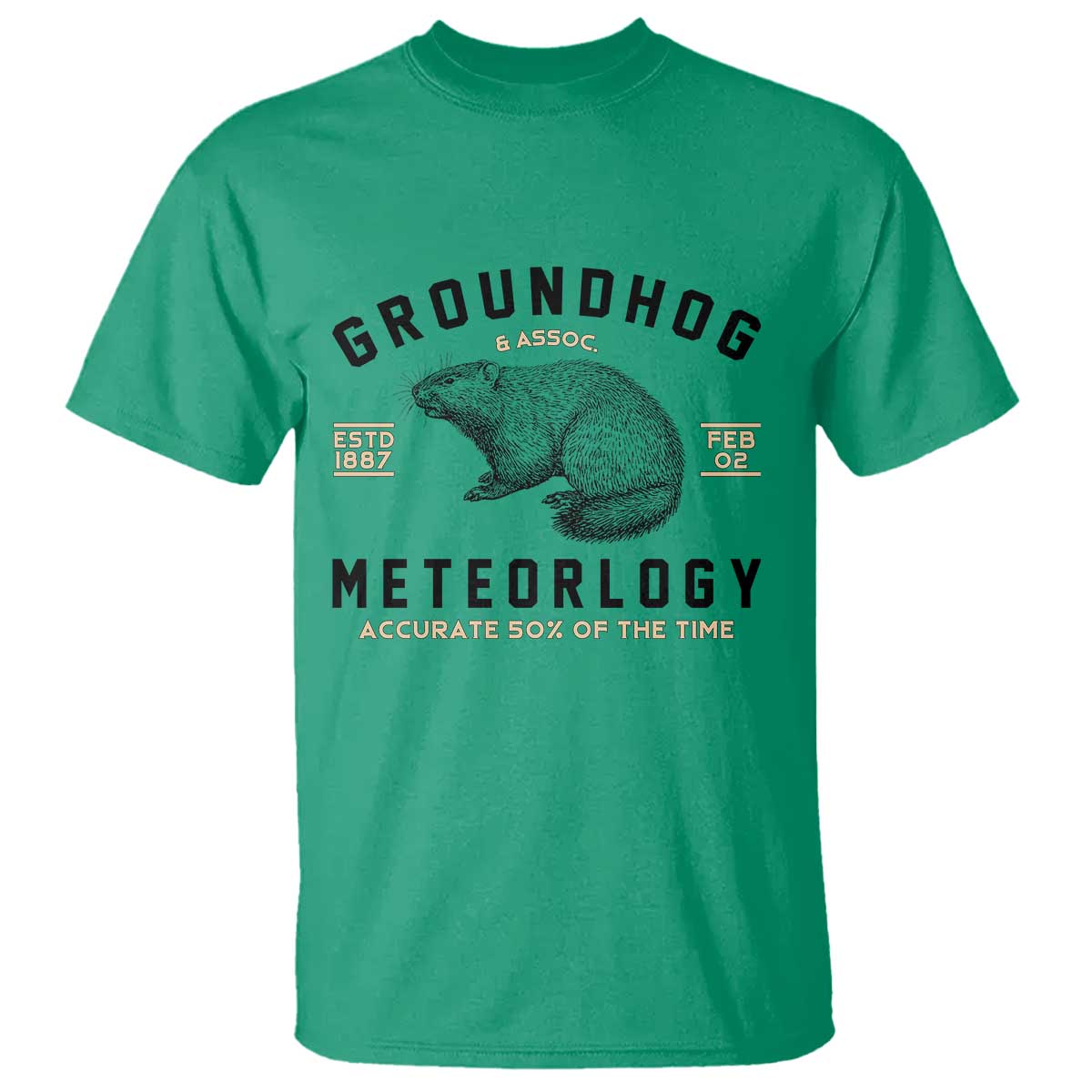 Groundhog Meteorology T Shirt Estd 1887 Accurate 50 Percent Of The Time Woodchuck