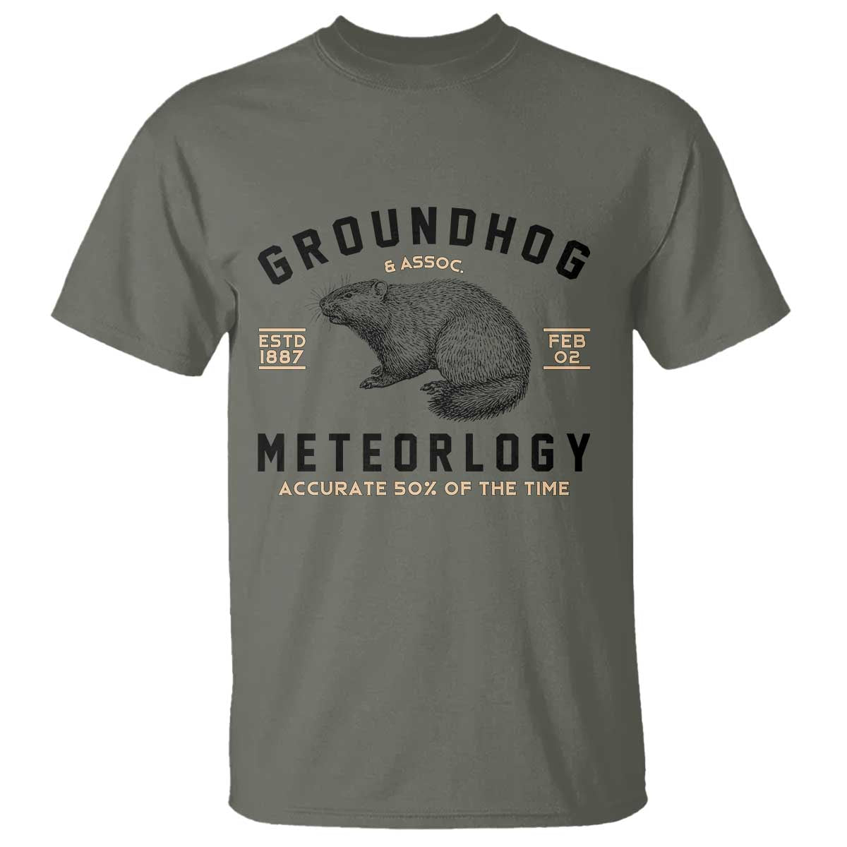 Groundhog Meteorology T Shirt Estd 1887 Accurate 50 Percent Of The Time Woodchuck