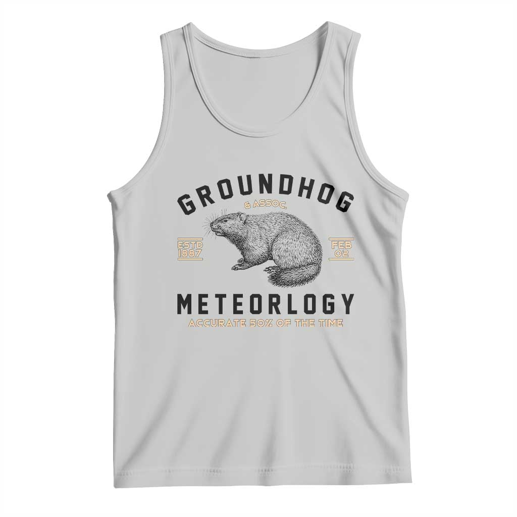Groundhog Meteorology Tank Top Estd 1887 Accurate 50 Percent Of The Time Woodchuck