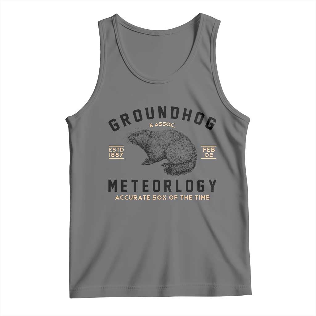 Groundhog Meteorology Tank Top Estd 1887 Accurate 50 Percent Of The Time Woodchuck