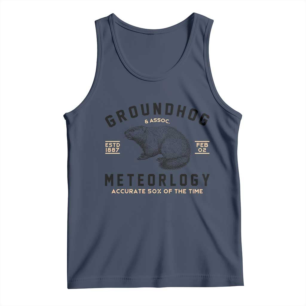 Groundhog Meteorology Tank Top Estd 1887 Accurate 50 Percent Of The Time Woodchuck
