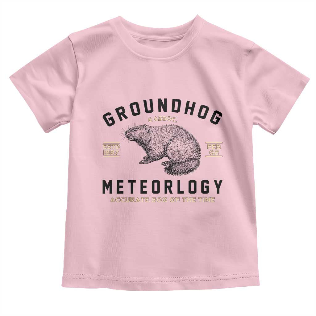 Groundhog Meteorology Toddler T Shirt Estd 1887 Accurate 50 Percent Of The Time Woodchuck