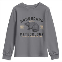 Groundhog Meteorology Youth Sweatshirt Estd 1887 Accurate 50 Percent Of The Time Woodchuck