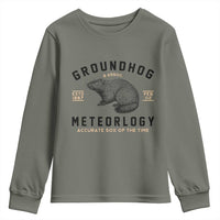 Groundhog Meteorology Youth Sweatshirt Estd 1887 Accurate 50 Percent Of The Time Woodchuck