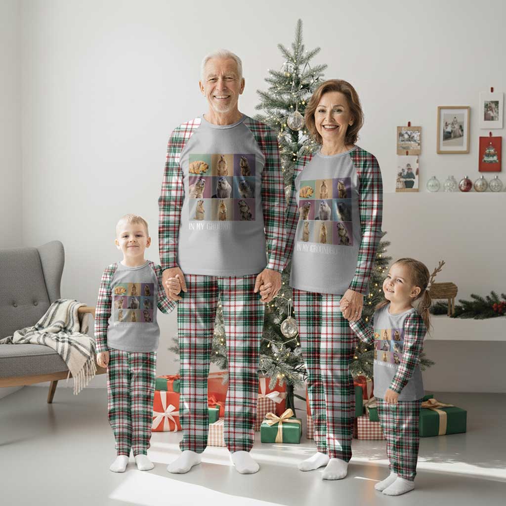 In My Groundhog Era Plaid Pajama Set Funny Woodchuck - Wonder Print Shop
