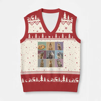 In My Groundhog Era V-Neck Knit Sweater Vest Funny Woodchuck - Wonder Print Shop