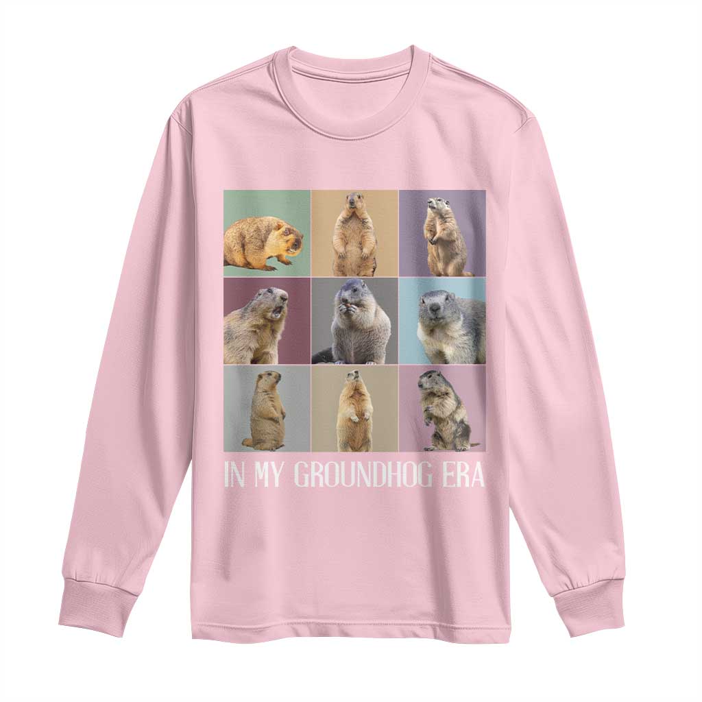 In My Groundhog Era Long Sleeve Shirt Funny Woodchuck