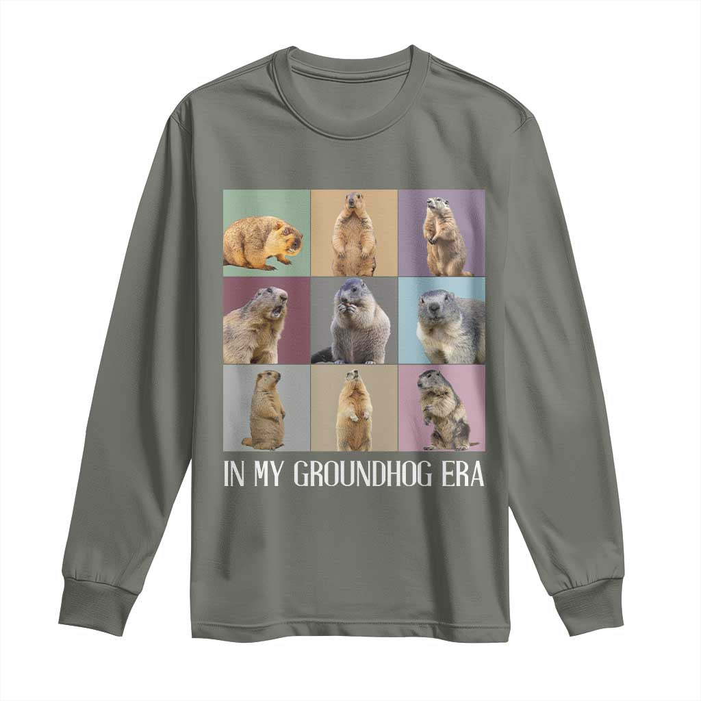 In My Groundhog Era Long Sleeve Shirt Funny Woodchuck