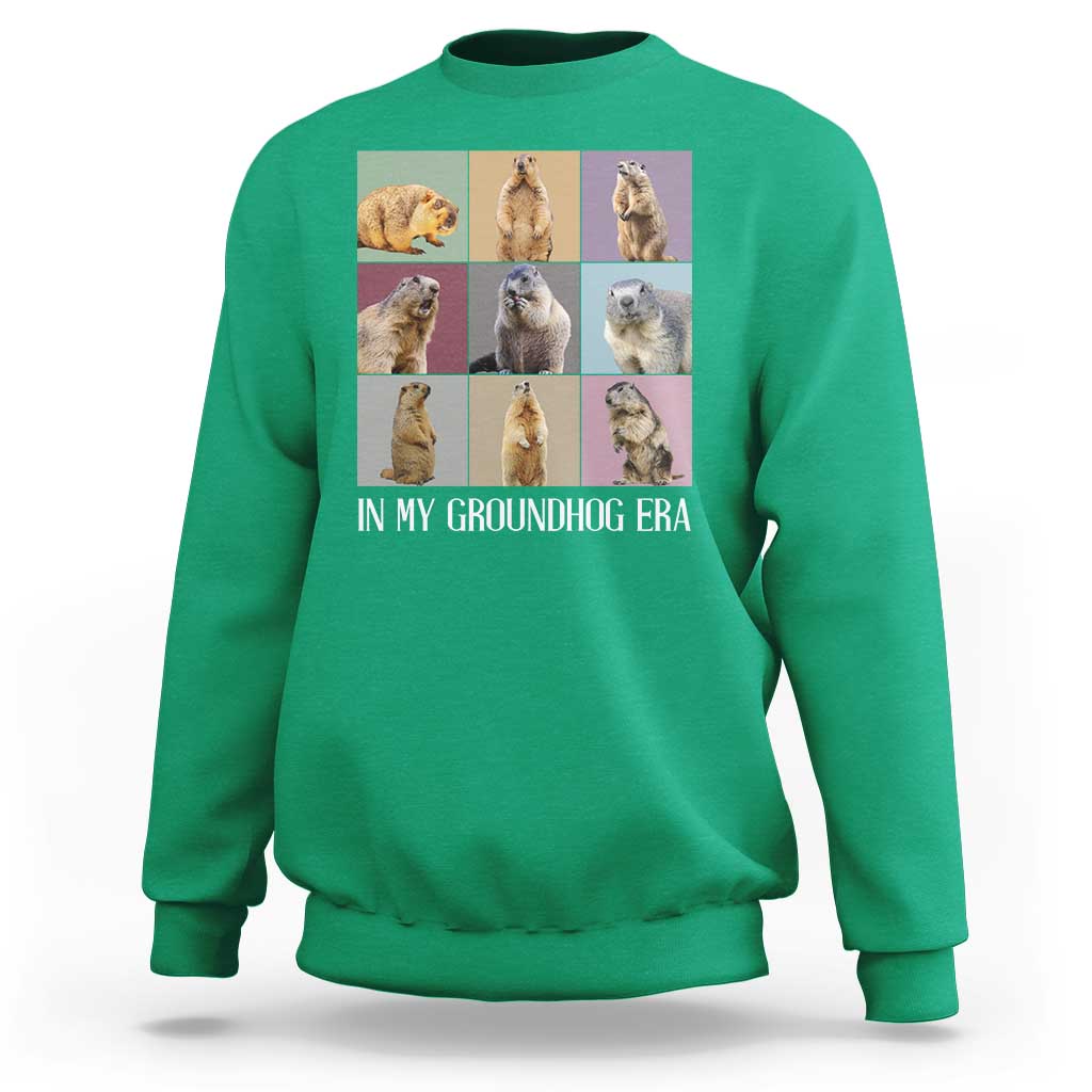 In My Groundhog Era Sweatshirt Funny Woodchuck