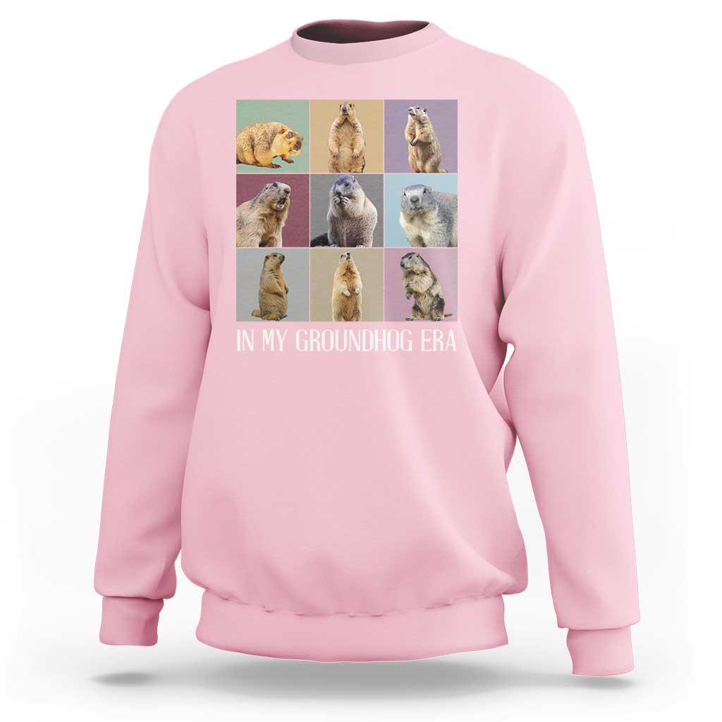 In My Groundhog Era Sweatshirt Funny Woodchuck