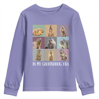 In My Groundhog Era Youth Sweatshirt Funny Woodchuck