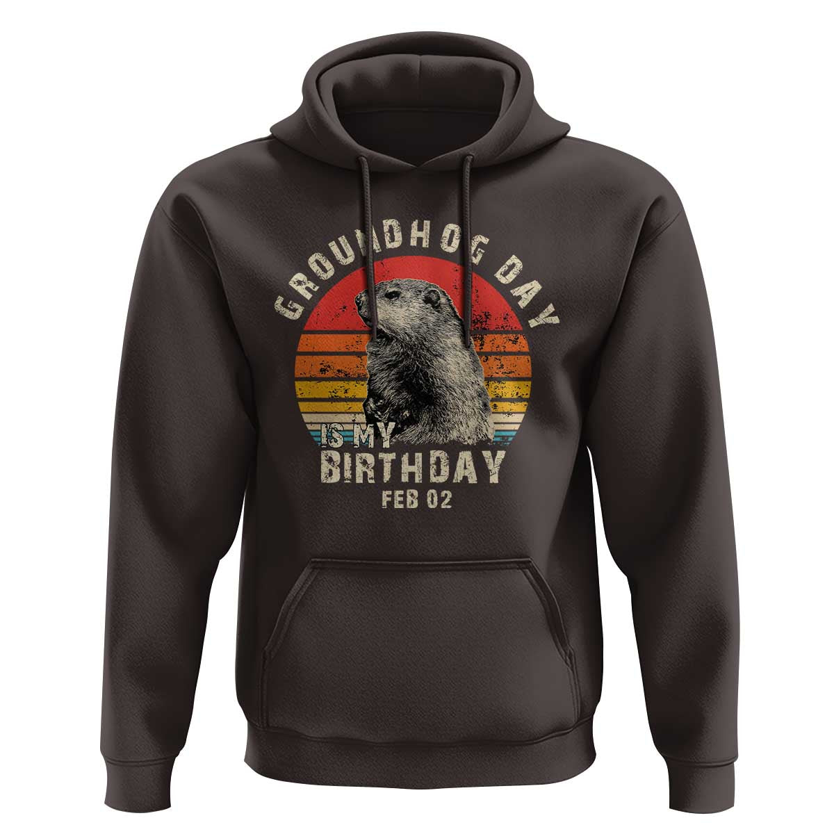 Groundhog Day Is My Birthday Hoodie Funny Woodchuck Retro Vintage