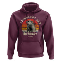 Groundhog Day Is My Birthday Hoodie Funny Woodchuck Retro Vintage