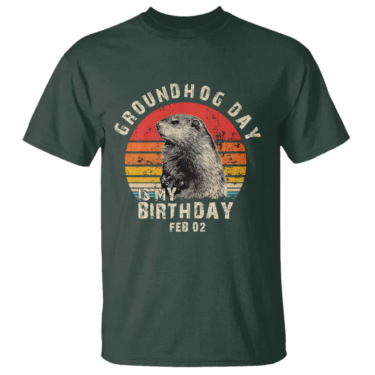 Groundhog Day Is My Birthday T Shirt Funny Woodchuck Retro Vintage