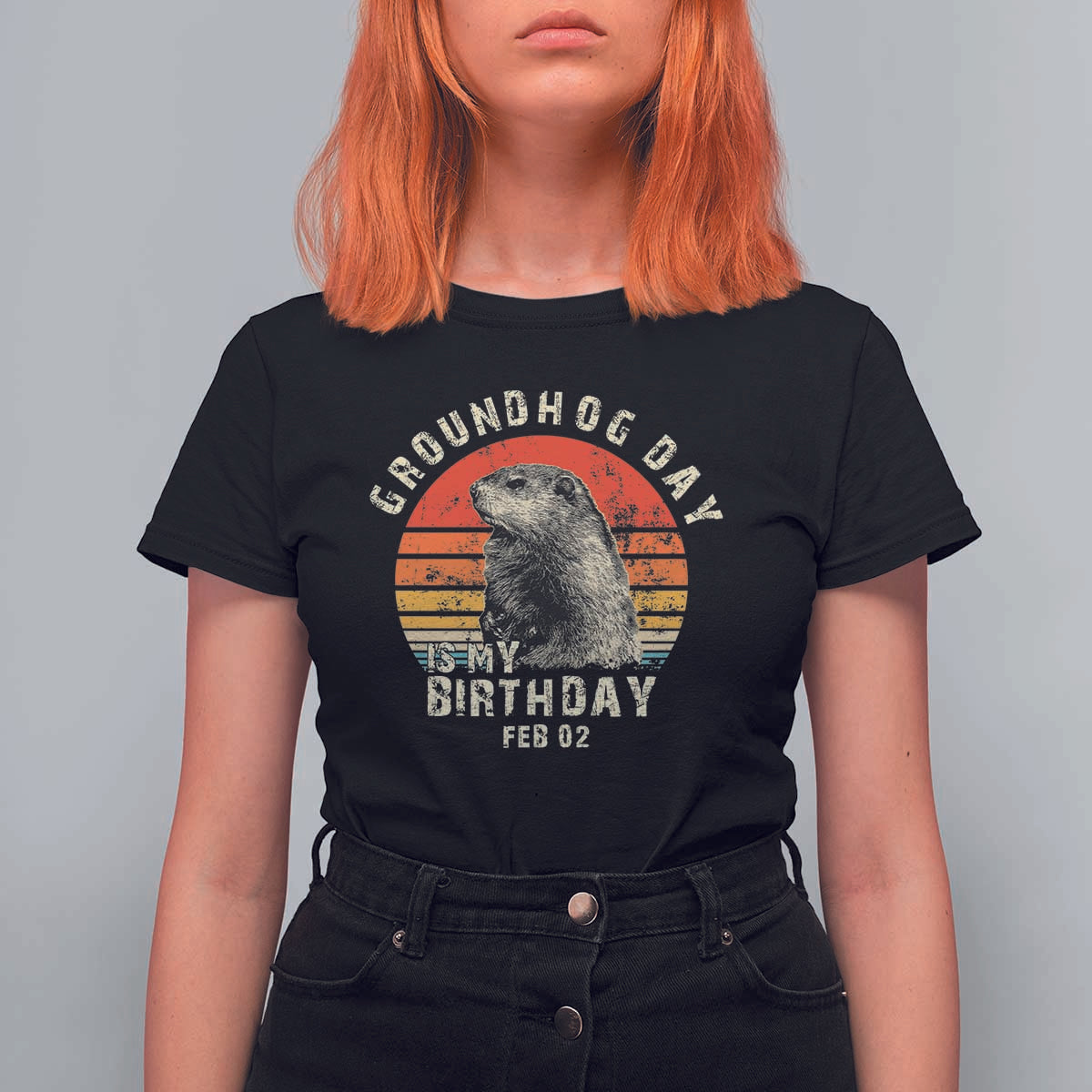 Groundhog Day Is My Birthday T Shirt For Women Funny Woodchuck Retro Vintage