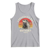 Groundhog Day Is My Birthday Tank Top Funny Woodchuck Retro Vintage