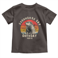 Groundhog Day Is My Birthday Toddler T Shirt Funny Woodchuck Retro Vintage