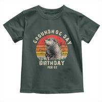 Groundhog Day Is My Birthday Toddler T Shirt Funny Woodchuck Retro Vintage