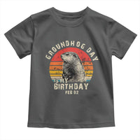 Groundhog Day Is My Birthday Toddler T Shirt Funny Woodchuck Retro Vintage
