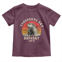 Groundhog Day Is My Birthday Toddler T Shirt Funny Woodchuck Retro Vintage