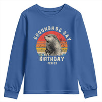Groundhog Day Is My Birthday Youth Sweatshirt Funny Woodchuck Retro Vintage