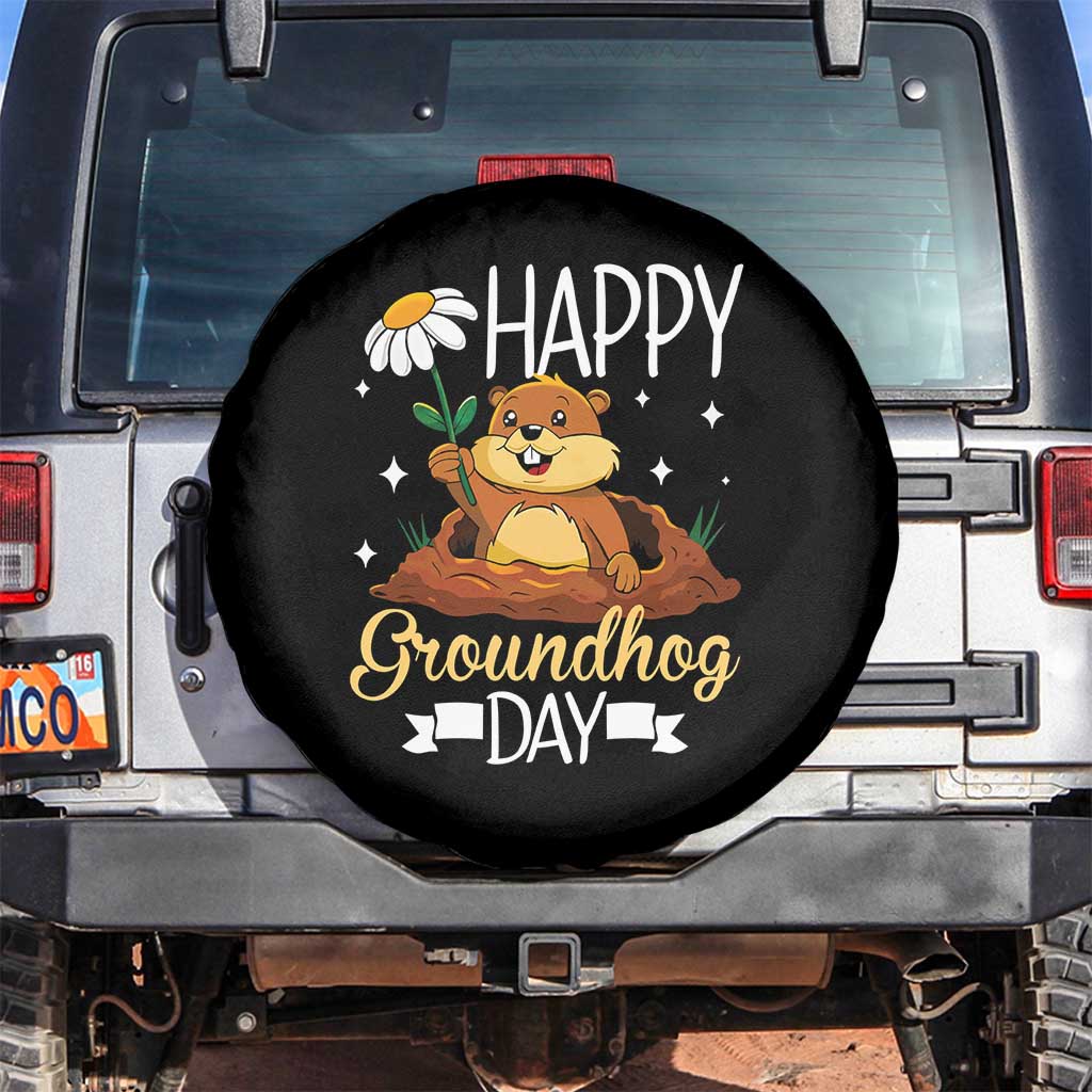 Happy Groundhog Day Spare Tire Cover Punxsutawney Phil Groundhog Lover