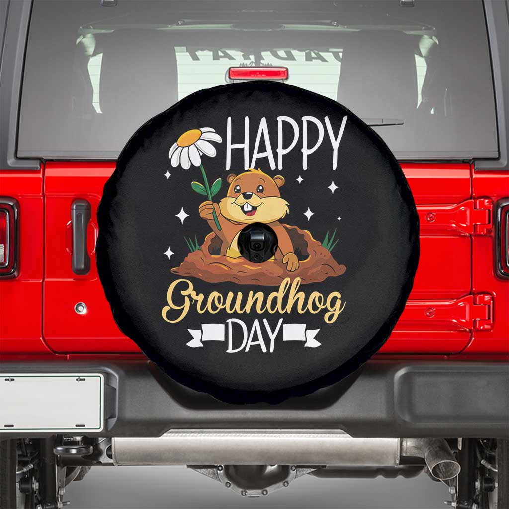 Happy Groundhog Day Spare Tire Cover Punxsutawney Phil Groundhog Lover