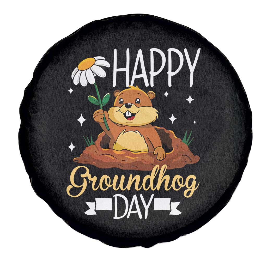 Happy Groundhog Day Spare Tire Cover Punxsutawney Phil Groundhog Lover