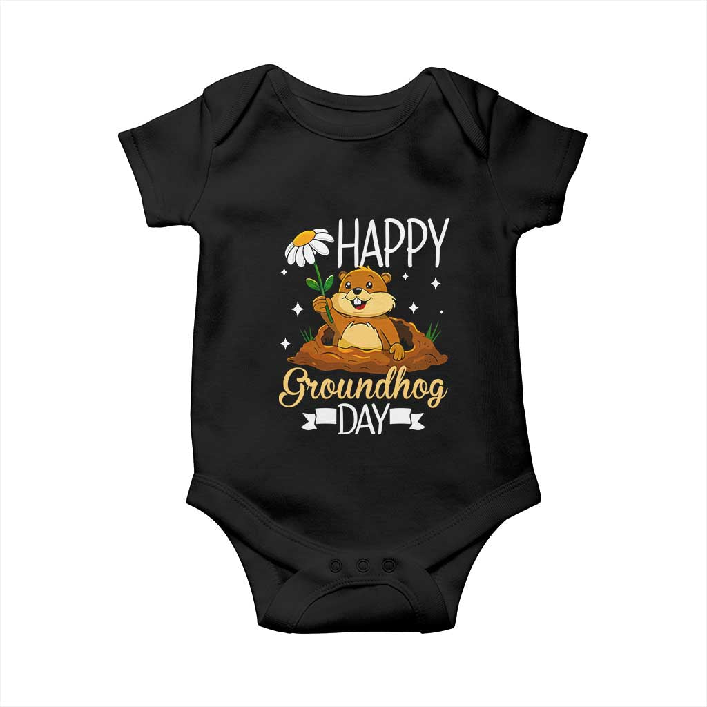 Happy Groundhog Day Baby Onesie Punxsutawney Phil Groundhog Lover