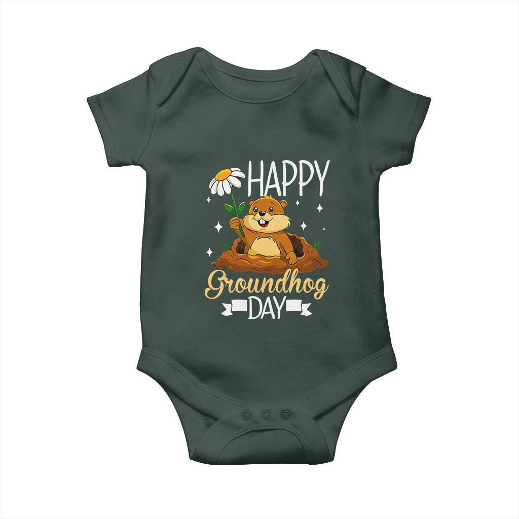 Happy Groundhog Day Baby Onesie Punxsutawney Phil Groundhog Lover