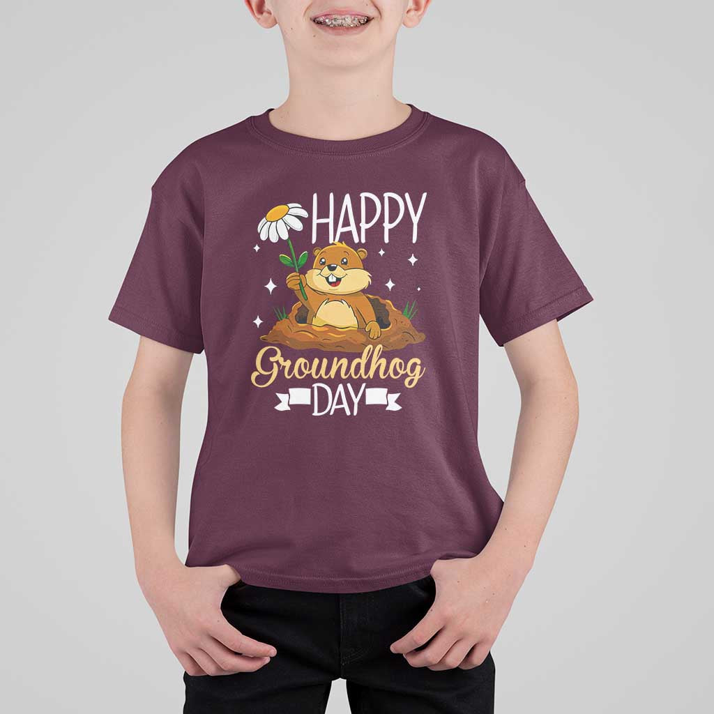 Happy Groundhog Day T Shirt For Kid Punxsutawney Phil Groundhog Lover