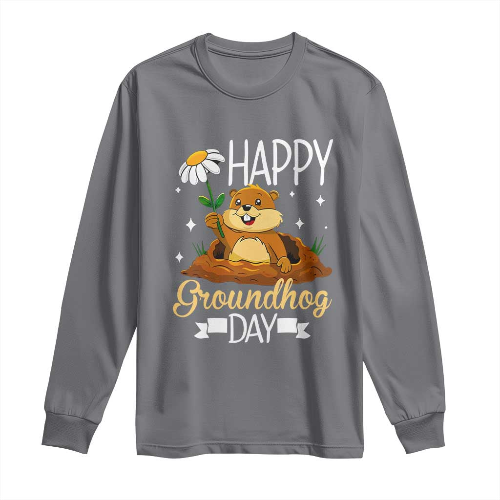 Happy Groundhog Day Long Sleeve Shirt Punxsutawney Phil Groundhog Lover