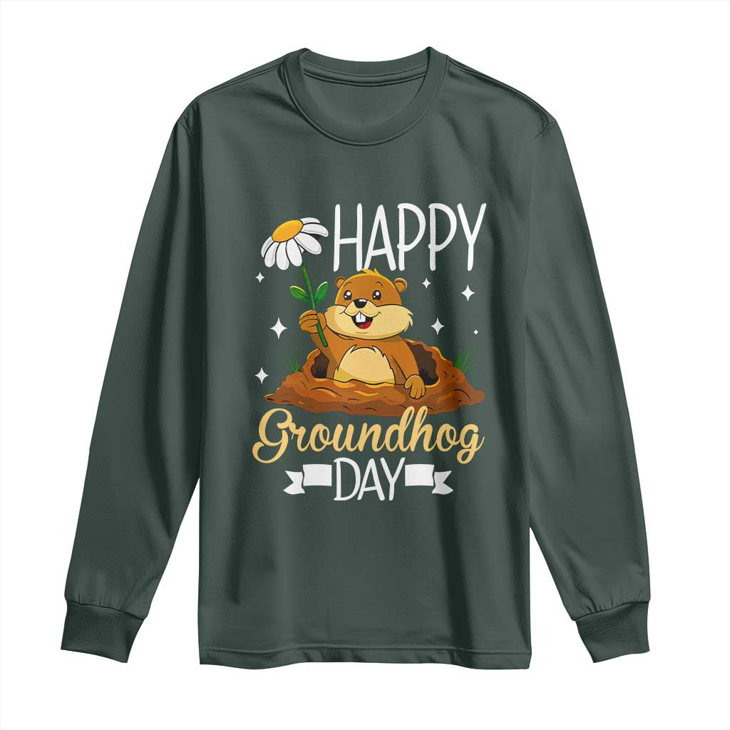 Happy Groundhog Day Long Sleeve Shirt Punxsutawney Phil Groundhog Lover