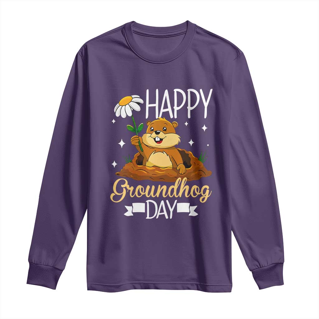 Happy Groundhog Day Long Sleeve Shirt Punxsutawney Phil Groundhog Lover