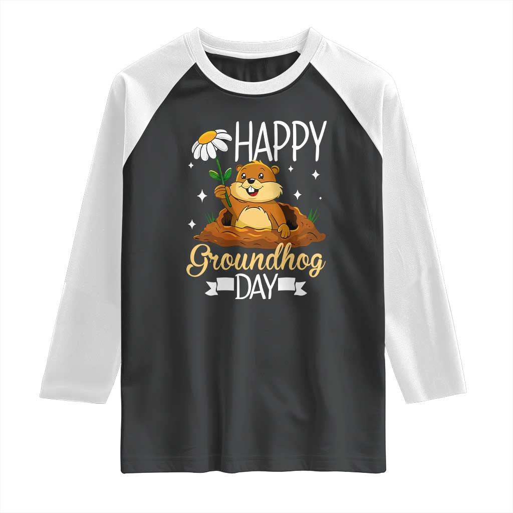 Happy Groundhog Day Raglan Shirt Punxsutawney Phil Groundhog Lover