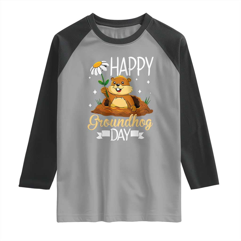 Happy Groundhog Day Raglan Shirt Punxsutawney Phil Groundhog Lover