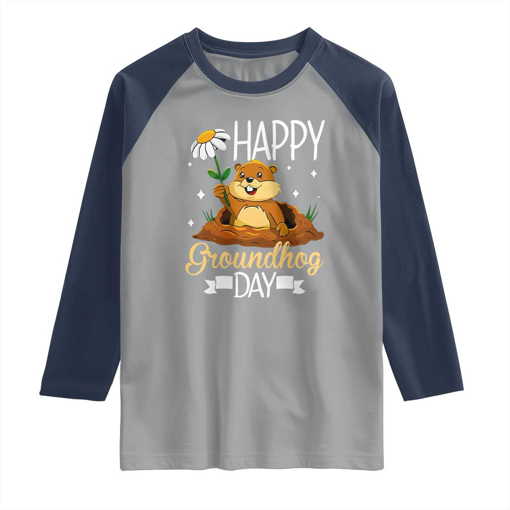Happy Groundhog Day Raglan Shirt Punxsutawney Phil Groundhog Lover
