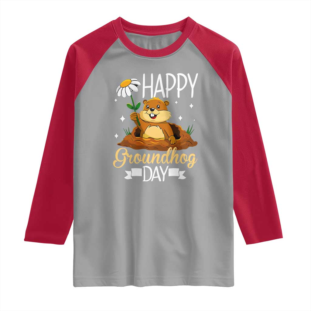 Happy Groundhog Day Raglan Shirt Punxsutawney Phil Groundhog Lover