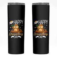 Happy Groundhog Day Skinny Tumbler Punxsutawney Phil Groundhog Lover