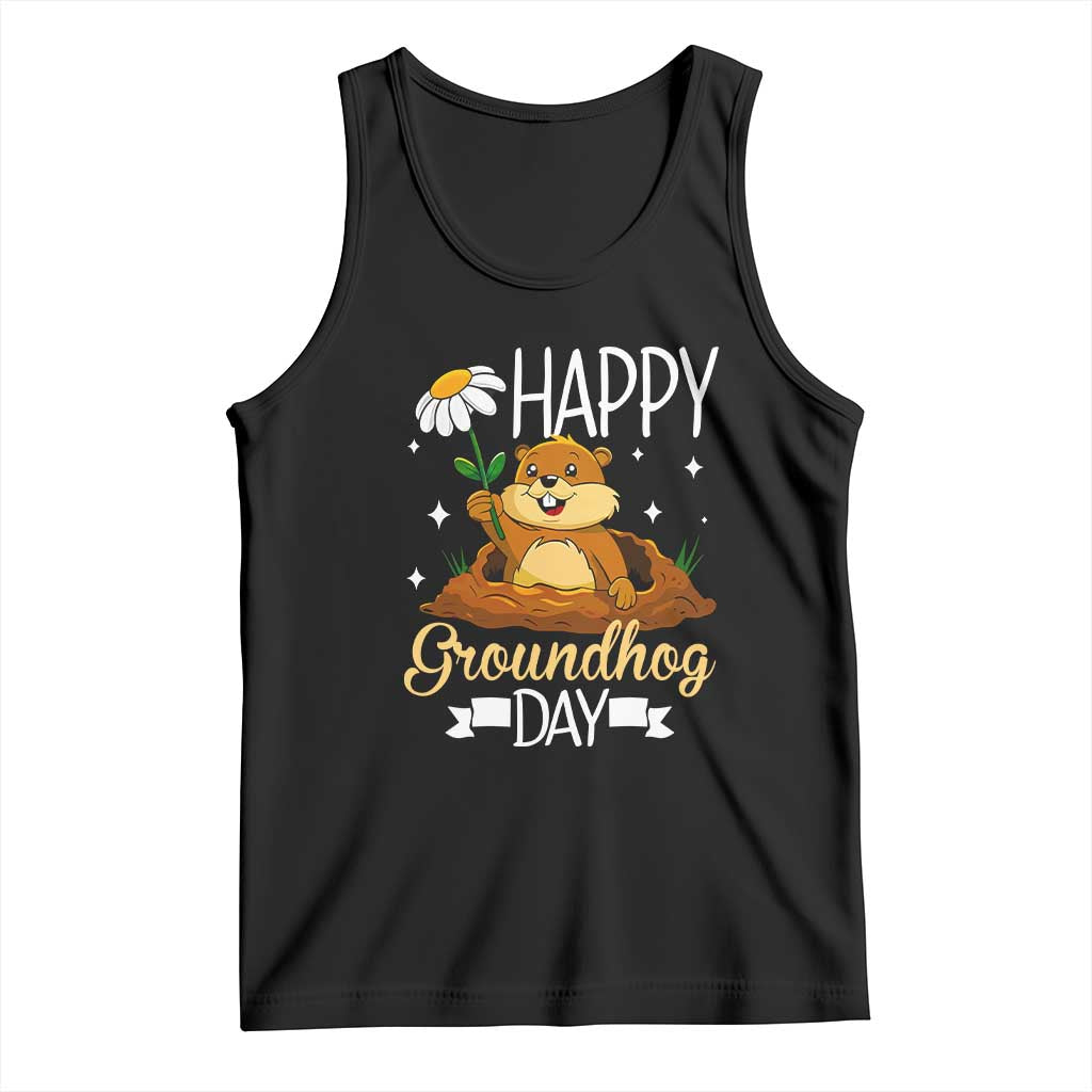 Happy Groundhog Day Tank Top Punxsutawney Phil Groundhog Lover