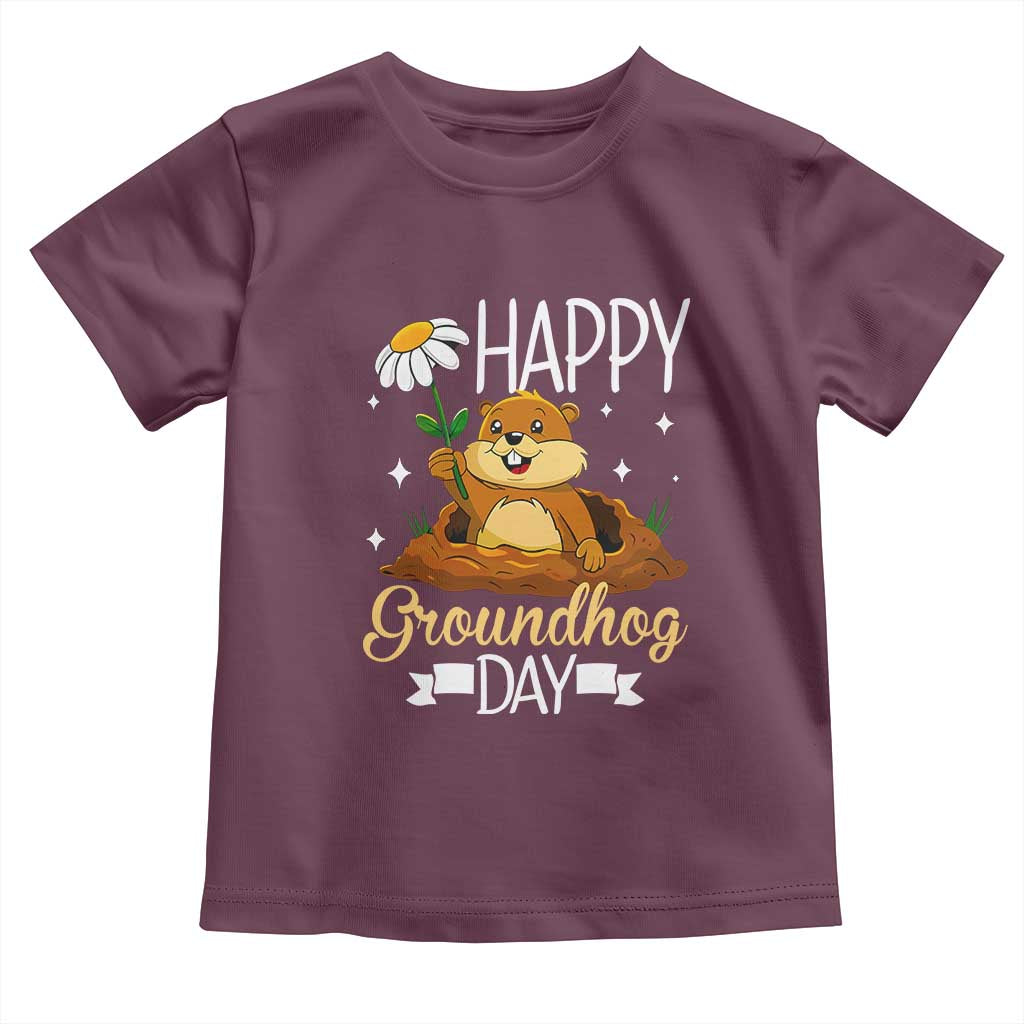Happy Groundhog Day Toddler T Shirt Punxsutawney Phil Groundhog Lover