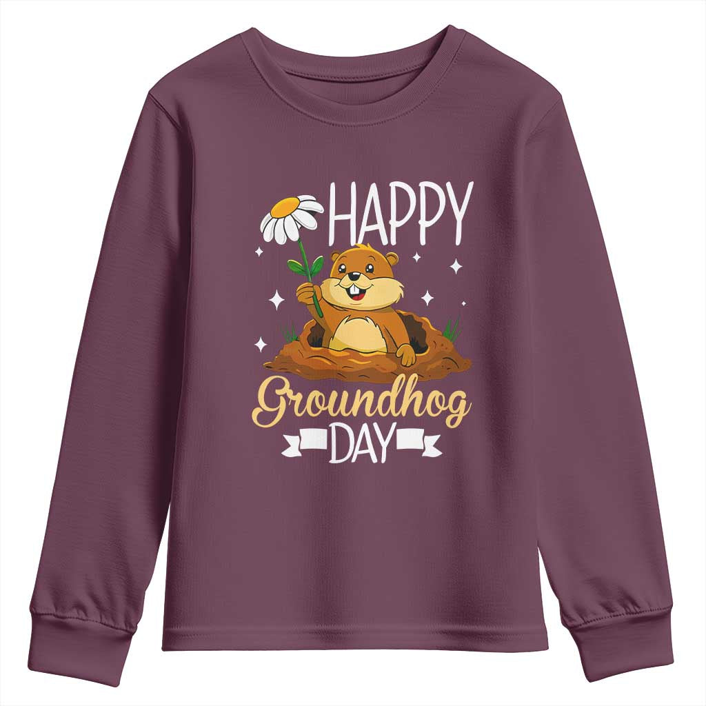 Happy Groundhog Day Youth Sweatshirt Punxsutawney Phil Groundhog Lover