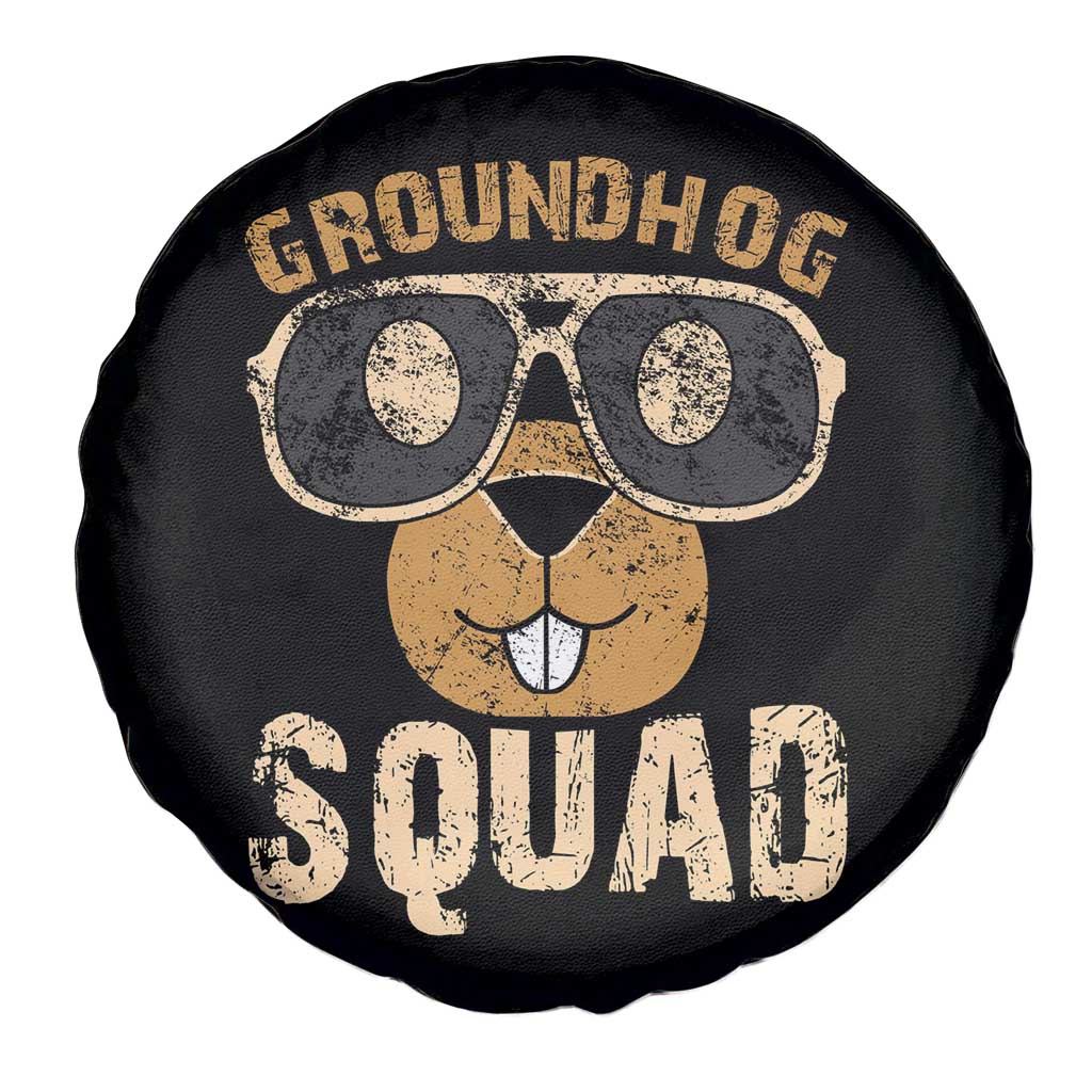 Groundhog Squad Spare Tire Cover Cute Woodchuck Happy Groundhog Day